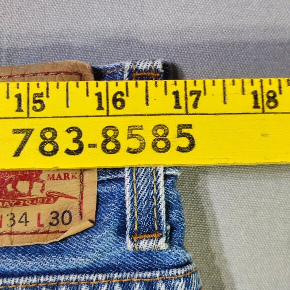 Levi's 516 jeans men's size W34 X L30 medium washed blue slim fit straight - Picture 10 of 12